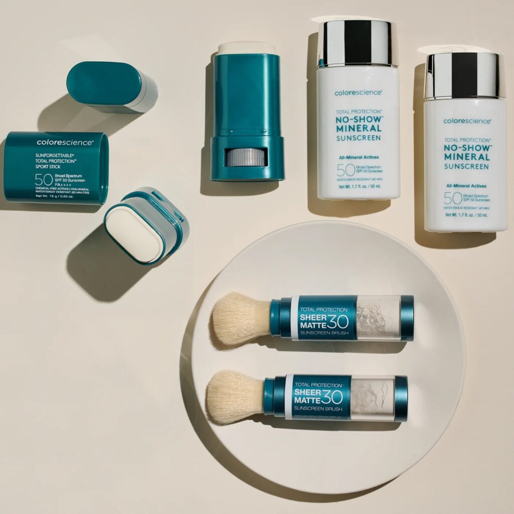 Overhead shot of Solorescience products