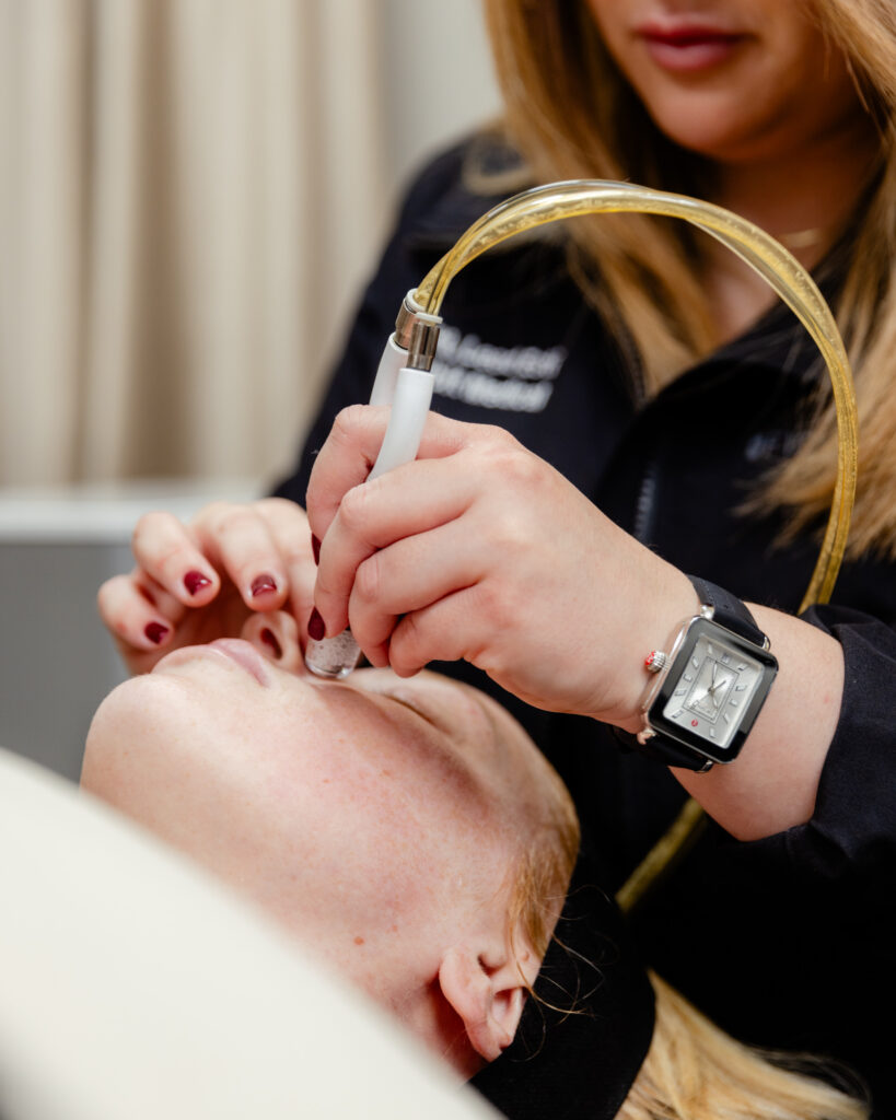 Nurse gives Diamond Glow Facial