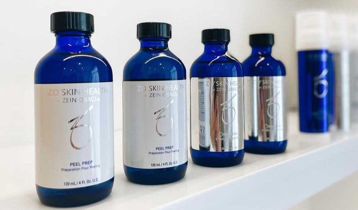 Four bottles of ZO SKin Health Peel Prep