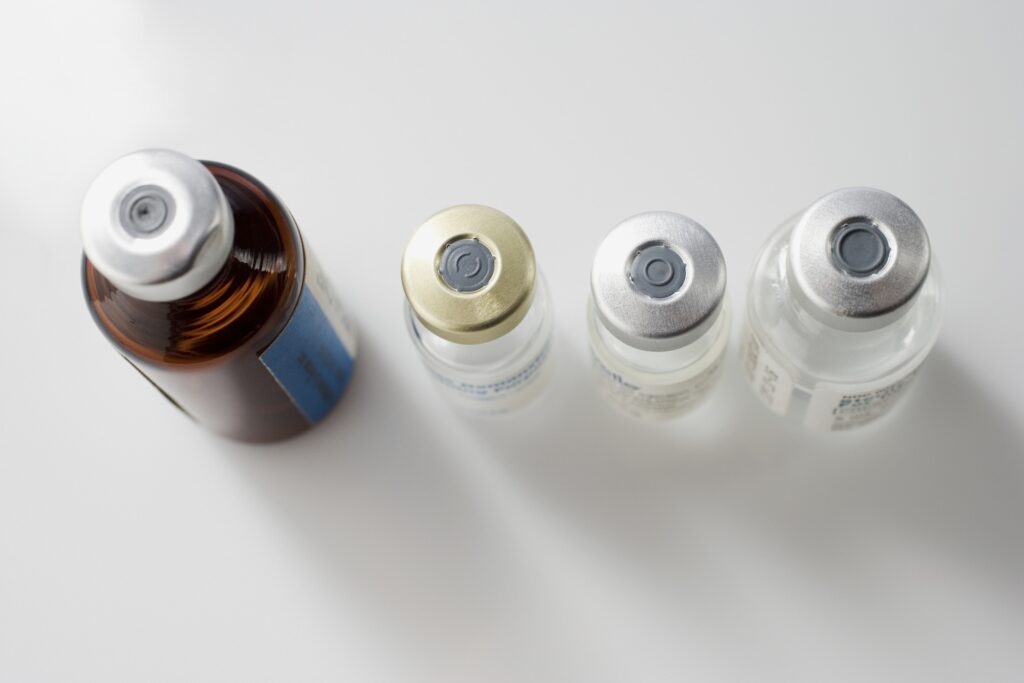 Four syringe phials